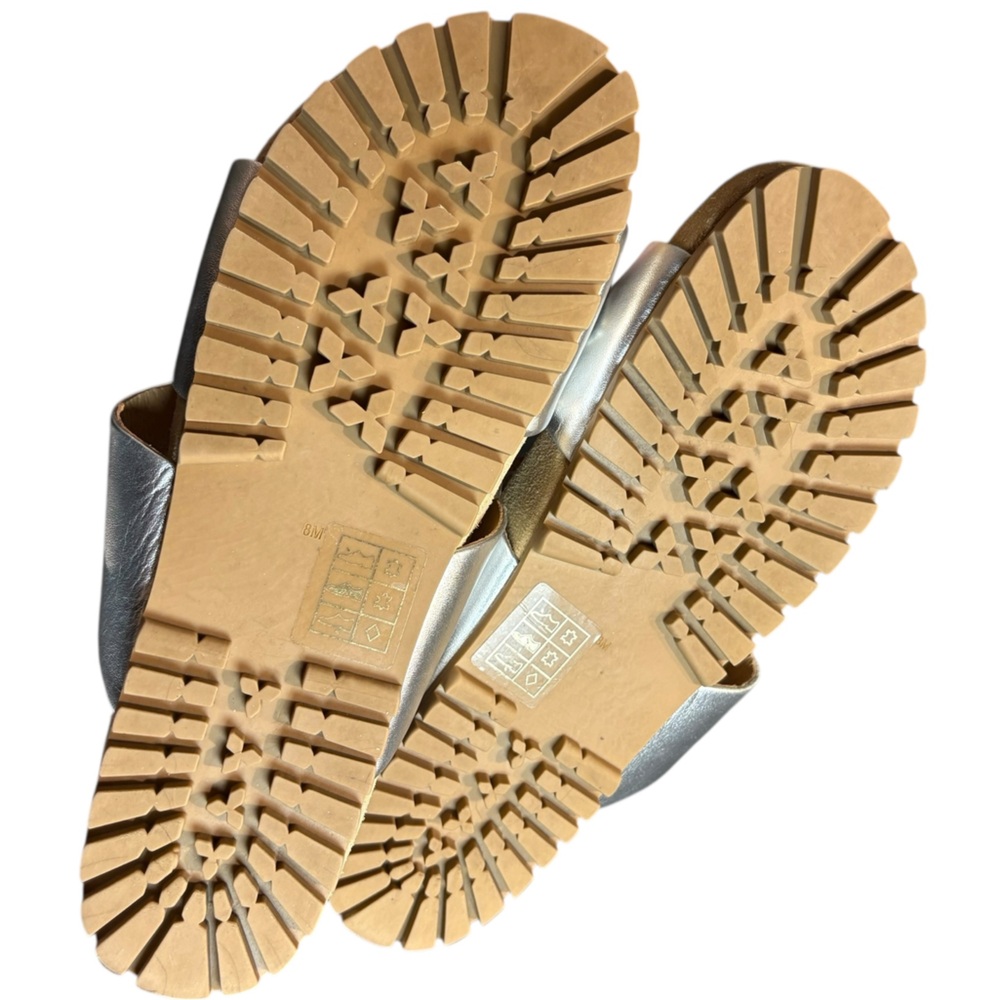 Jack Rogers Metallic Monica Double Knot Lug Comfort Platform Slide Sandals Sz 8 - Picture 8 of 9